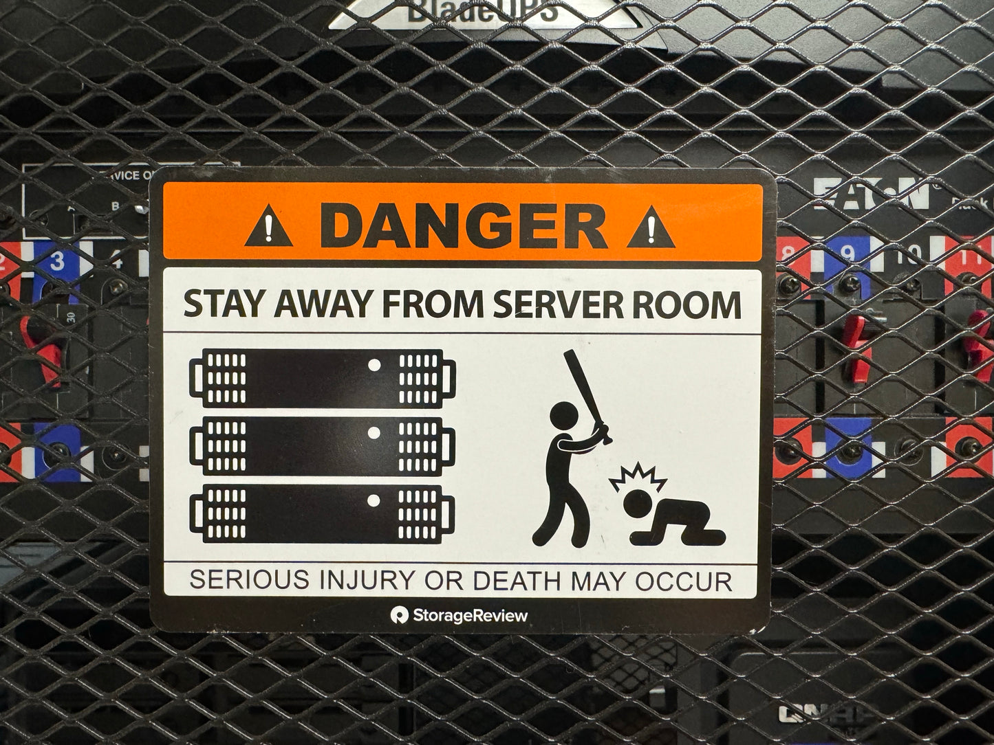 Stay Away From Server Room - Bonk Magnet - StorageReview