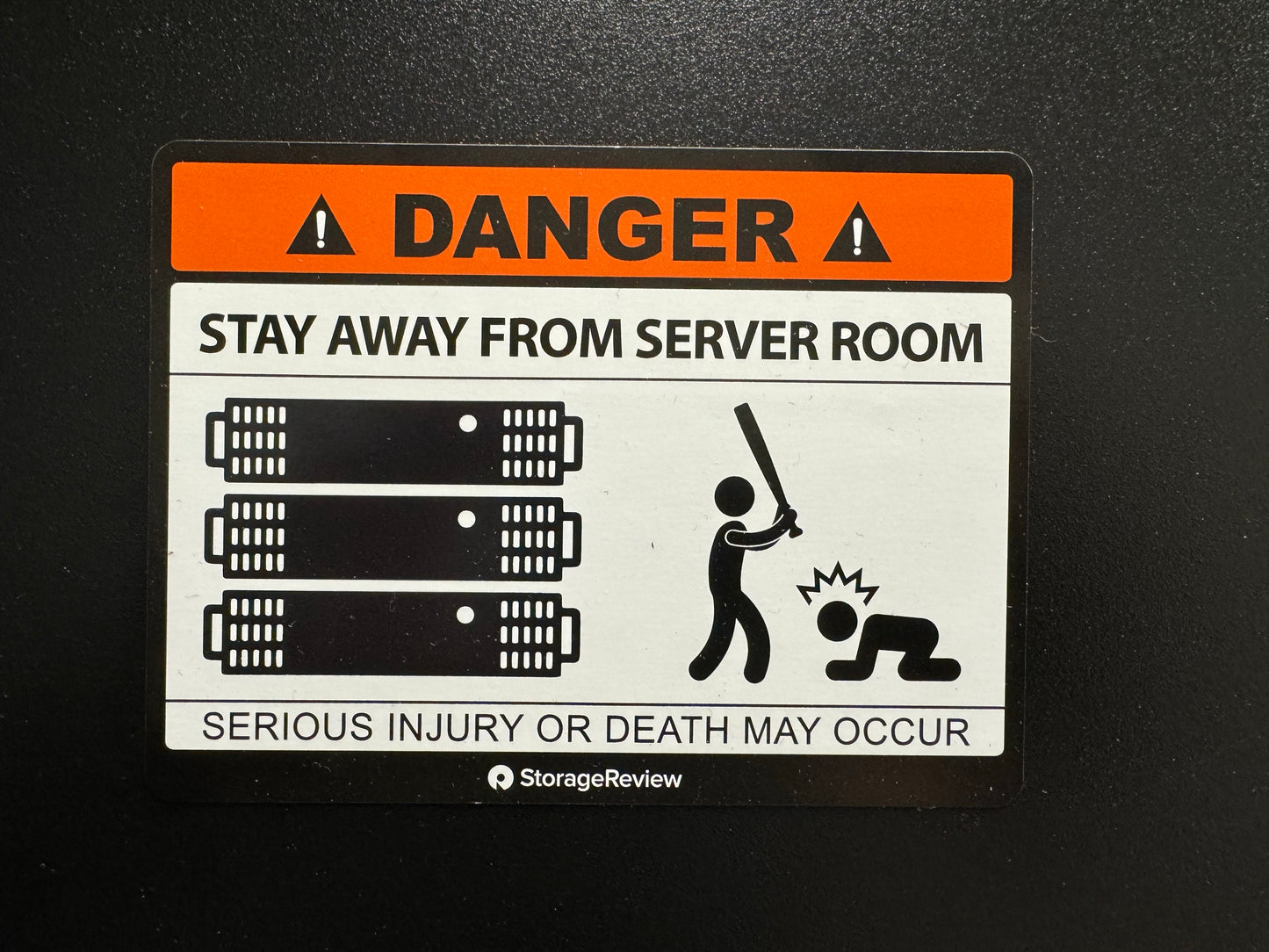 Stay Away From Server Room - Bonk Magnet - StorageReview